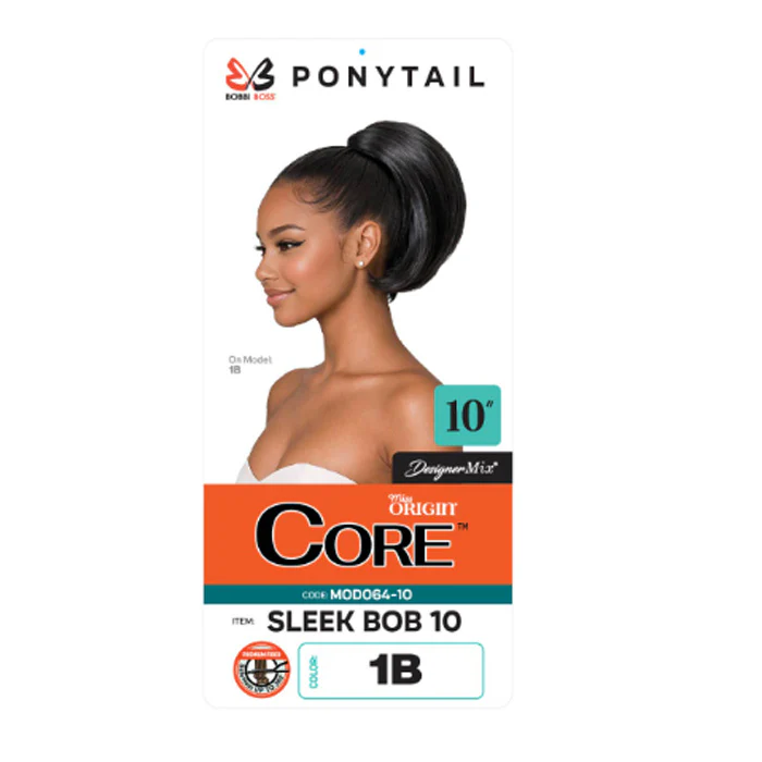 Bobbi Boss Human Hair Blend Ponytail - MOD064-10 SLEEK BOB 10 - Image 3
