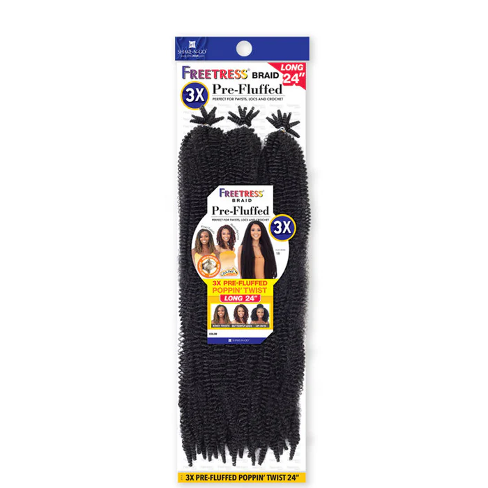 Freetress Braid Pre-Fluffed Braids - 3X POPPIN TWIST 24 - Image 4