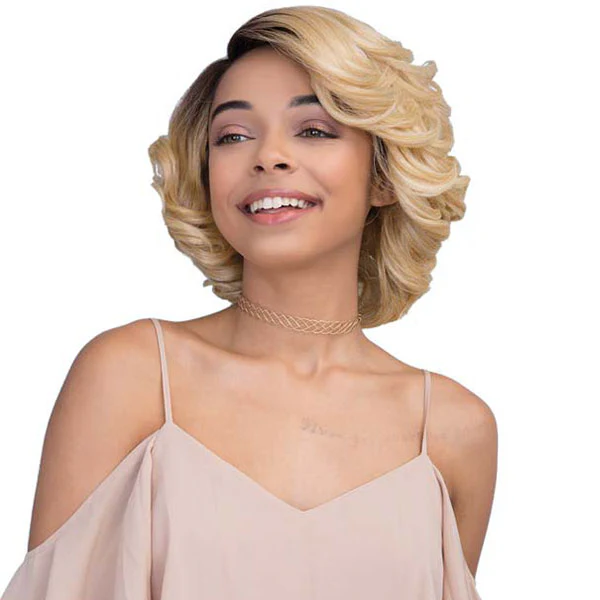 Janet Collection Human Hair Blend Brazilian Scent Lace Part Wig EMOTION