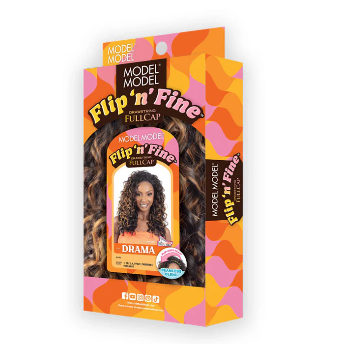 Model Model Flip N Fine Drawstring Half Wig - DRAMA - Image 4