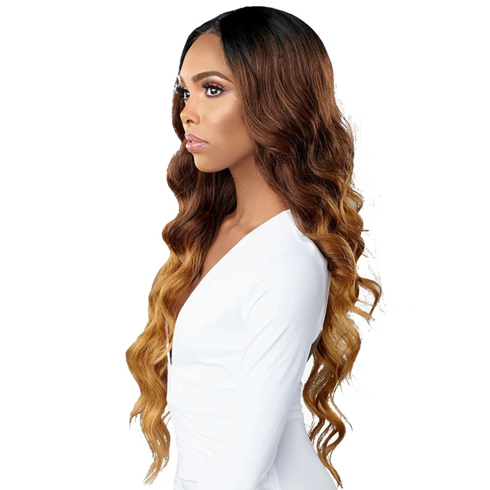 Sensationnel Butta Lace Human Hair Blend HD 5" Deep Parting Lace Front Front Wig - OCEAN WAVE 30" - Image 4