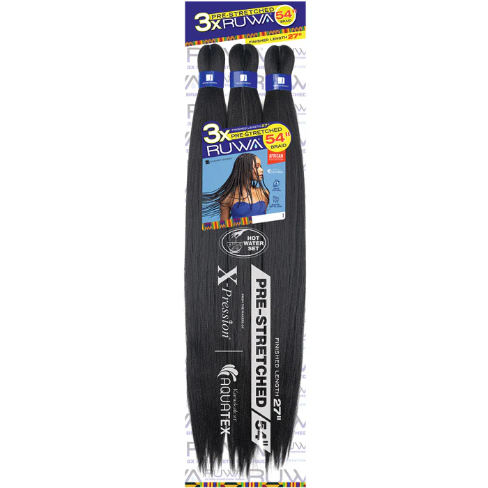Sensationnel Ruwa X-Pression Crochet Braids - 3X PRE-STRETCHED BRAID 54"
