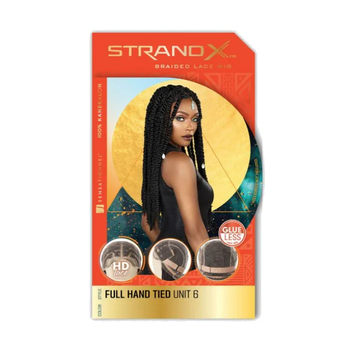Sensationnel Strand X Glueless HD Full Lace Hand-Tied Braided Wig - UNIT 6 - Image 5