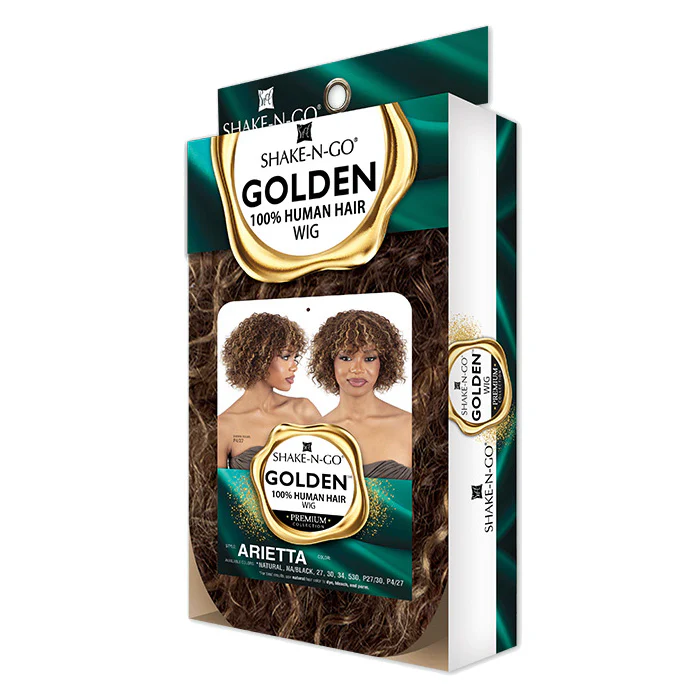 Shake N Go Golden 100% Human Hair Full Wig - ARIETTA - Image 3