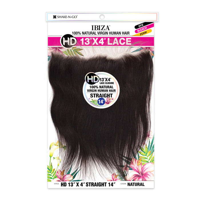 Shake N Go Virgin Human Hair Ibiza HD 13X4 HD Lace Closure - STRAIGHT 14"