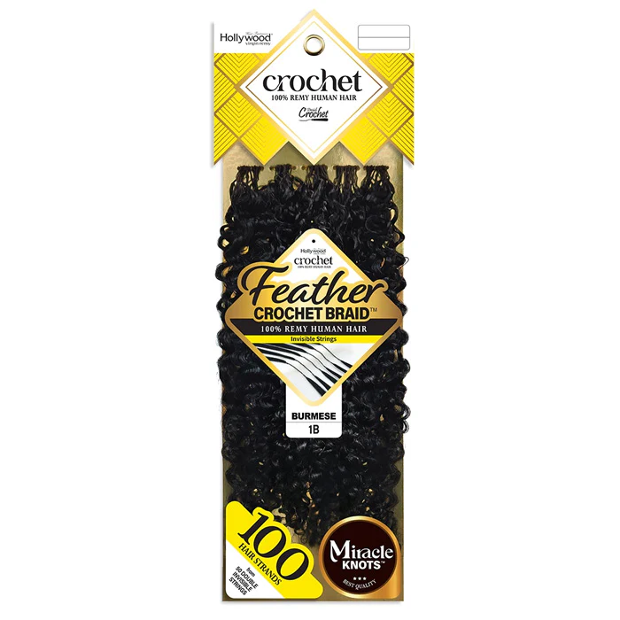 Zury Sis Hollywood Feather Crochet Braid - BURMESE 14/18" - 100% Remy Human Hair - Image 2